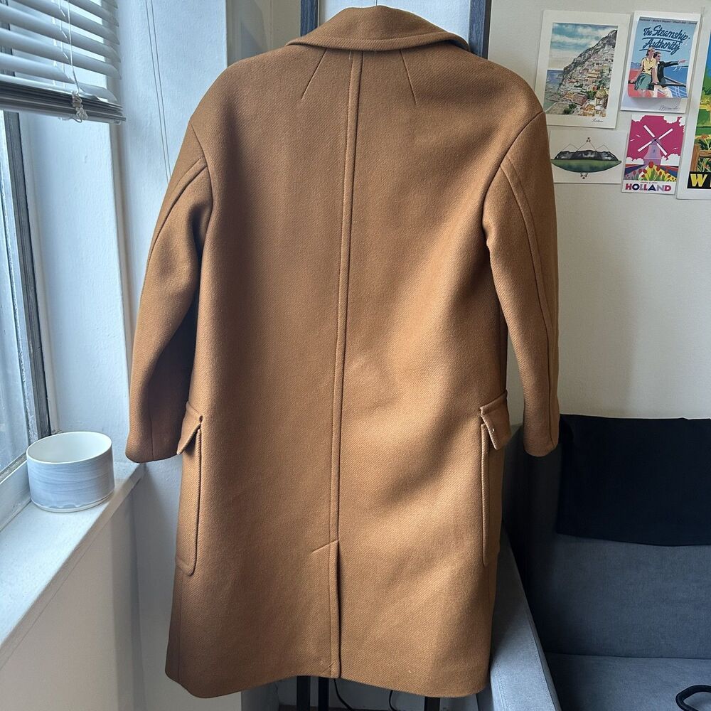 Madewell Brown Wool Long Coat // Size XXS - Picture 7 of 7